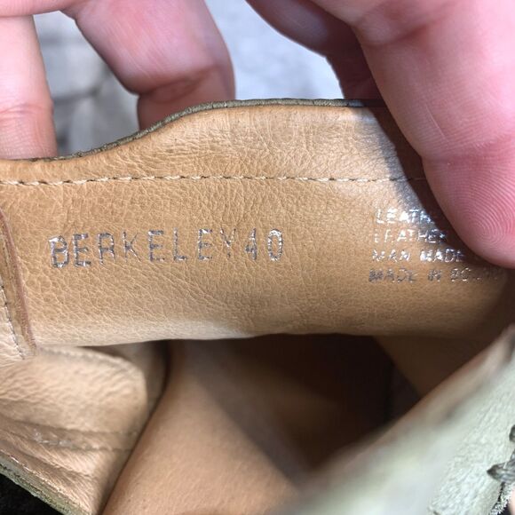 Miz Mooz Leather Heeled Sandals Berkeley Sage Green Womens 40 - Picture 11 of 16